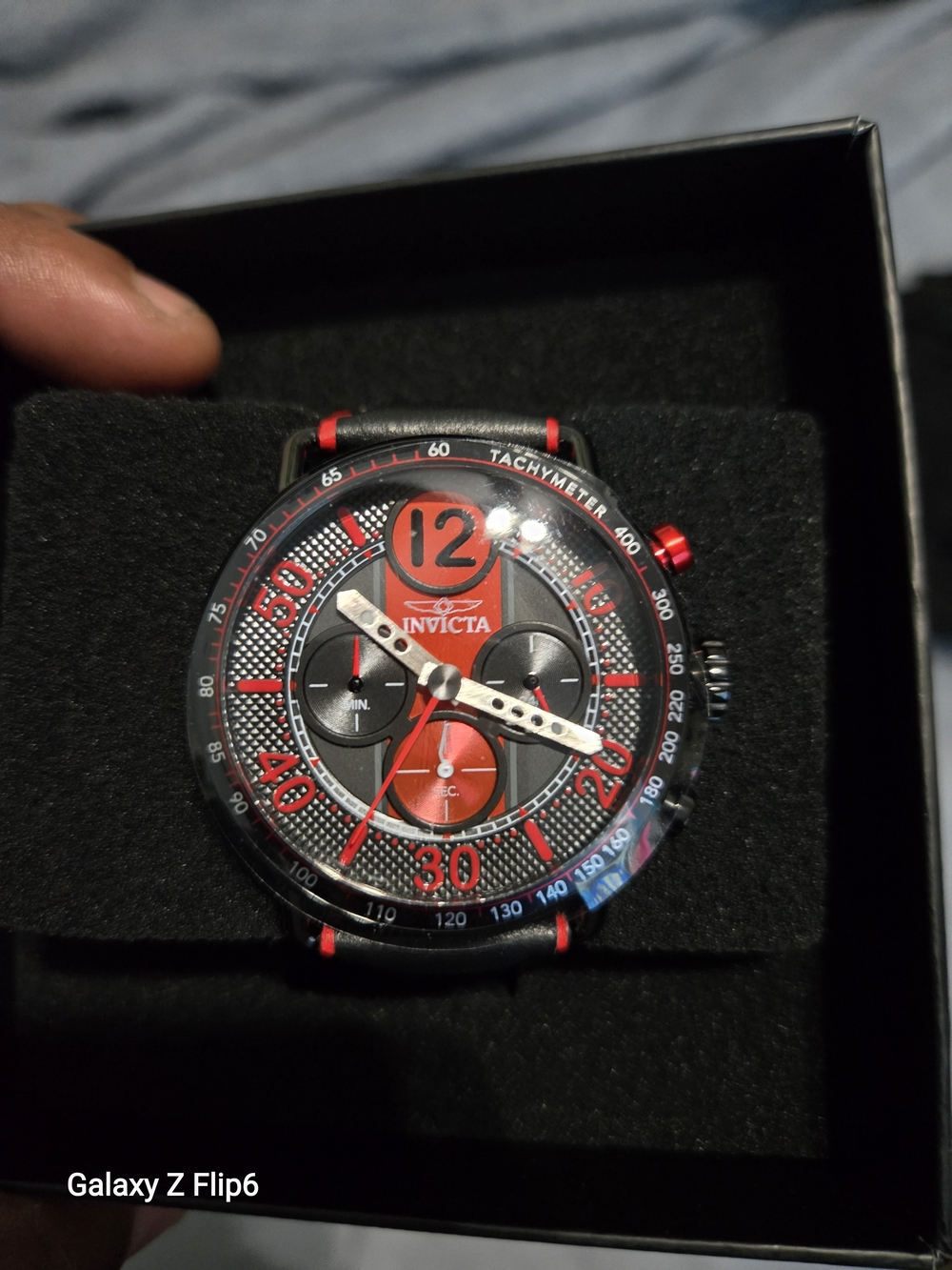 Invicta Black & Red Chronograph Tachymeter Watch - Picture 2 of 3
